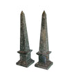 Pair of Italian Verde Indio Green Marble Obelisks - Ed Butcher Antiques Shop London