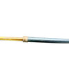 An Italian 1950s Stilnovo brass extendable telescopic wall light with green stitched leather arm