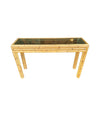 An Italian Mid Century bamboo console table with smoked glass top attributed to Vivai Del Sud - Mid Century Furniture