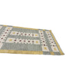 A Babro Nilsson inspired Scandinavian style handwoven flat weave wool rug runner