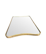 An original Italian Mid Century brass shield mirror attributed to Gio Ponti - Mid Century Mirrors