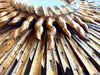 A large 1940s French carved wood gilt sunburst mirror