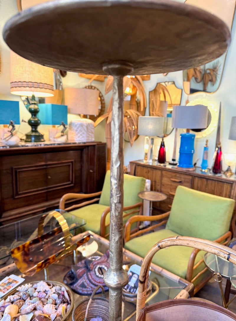 A Spanish 1950s wrought iron gilt martini table
