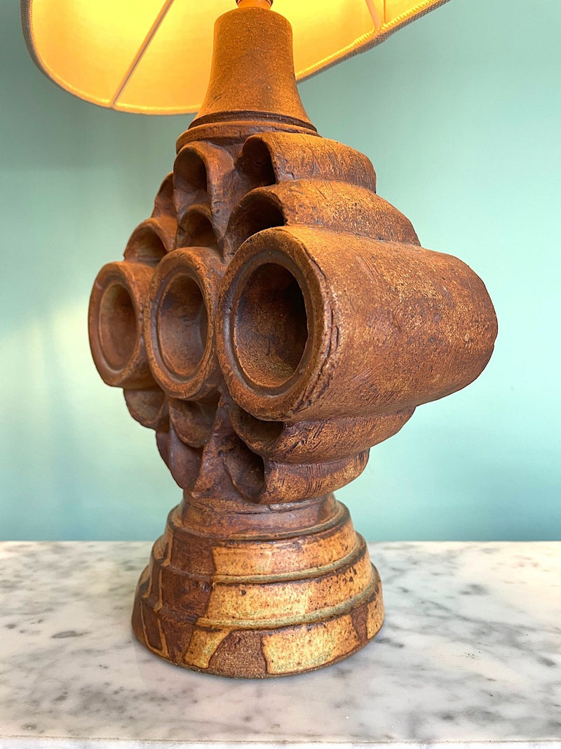 Mid Century Table lamp studio pottery by Bernard Rooke - Mid Century Lighting 