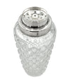 A 1930s Art Deco cut crystal and silver plated cocktail shaker by WMF