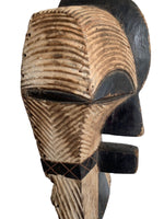 Female Songye Kifwebe Hand Carved Ceremonial Mask