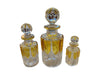 Antique Gold Val Sat Lambert perfume bottles from the 1920's with crystal stoppers - Ed Butcher Antiques Shop London