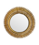 Spanish mid century gilt metal sunburst mirror - Mid Century Mirrors