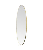 Mid Century Mirror full length Oval Mirror 1950s Italian with brass frame