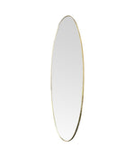 Large Oval Mid Century Mirror 1950s Italian with brass framed