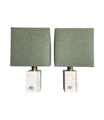 Mid Century table lamps with sculptural travertine bases by Fratelli Mannelli - Mid Century Lighting - 1970s lamps