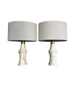 Mid Century table Lamps with Travertine bases by Fratelli Mannelli - Mid Century Lighting - 1970s table lamps