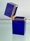 An Italian Mid Century cobalt blue Murano glass hinged lidded box by Giovanni Cenedese