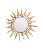 A lovely large Italian Mid Century gilt metal sunburst mirror - Mid Century Mirrors