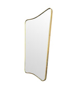 An original Italian Mid Century brass shield mirror attributed to Gio Ponti - Mid Century Mirrors