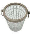 A 1960s Val Saint Lambert crystal and silver plated champagne bucket