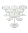 A set of six 1940s Val Saint Lambert "Cordoba" crystal cocktail / champagne coupes