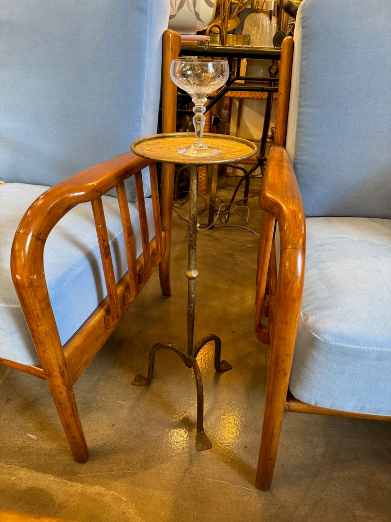 A Spanish 1950s wrought iron gilt martini table