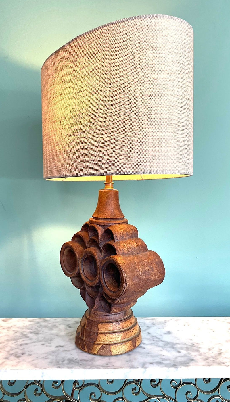 Mid Century Table lamp studio pottery by Bernard Rooke - Mid Century Lighting 