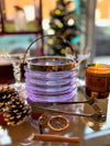 A Murano purple glass ribbed ice bucket “Onda” by Sergio Asti for Amolfo di Cambio