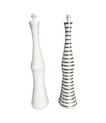 Mid Century Floor Lamp white ribbed ceramic base - Mid century Lighting - 70's floor lamp
