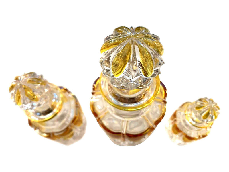 A. collection of seven Val Sat Lambert 1920s perfume bottles.