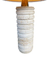 An Italian 1970s ridged travertine lamp by Fratelli Mannelli