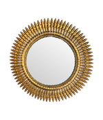 Spanish mid century gilt metal sunburst mirror - Mid Century Mirrors