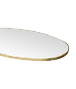 Large Oval Mid Century Mirror 1950s Italian with brass framed