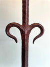 Mid century floor lamp Spanish wrought iron with bespoke linen shade - Mid Century Lighting