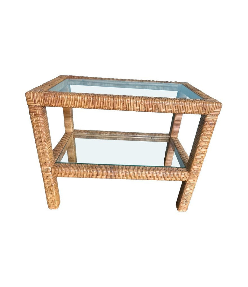 Mid Century Rattan mirror and matching Console table - Mid Century Furniture 