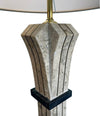 Art Deco style tessellated marble floor lamp by Maitland Smith - Mid Century Lighting