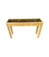 An Italian Mid Century bamboo console table with smoked glass top attributed to Vivai Del Sud - Mid Century Furniture