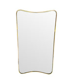 An original Italian Mid Century brass shield mirror attributed to Gio Ponti - Mid Century Mirrors
