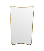 An original Italian Mid Century brass shield mirror attributed to Gio Ponti - Mid Century Mirrors