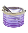 A Murano purple glass ribbed ice bucket “Onda” by Sergio Asti for Amolfo di Cambio