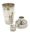 A French 1930s Art Deco silver plated cocktail shaker in orignal presentation box