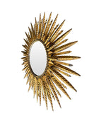 Mid Century Gilt Metal Circular Sunburst Mirror - Mid Century Mirror - Ed Butcher Antiques Shop London 