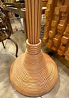 An Italian 1970s bamboo floor lamp