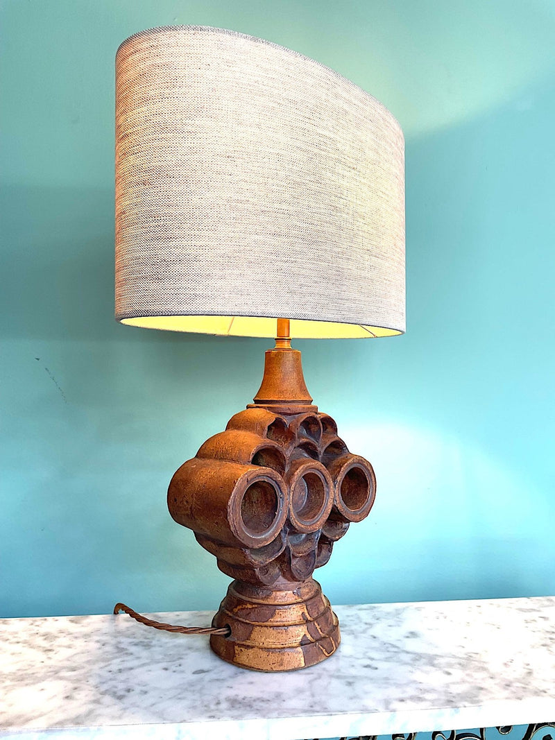 Mid Century Table lamp studio pottery by Bernard Rooke - Mid Century Lighting 