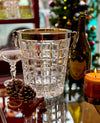 A 1960s Val Saint Lambert crystal and silver plated champagne bucket