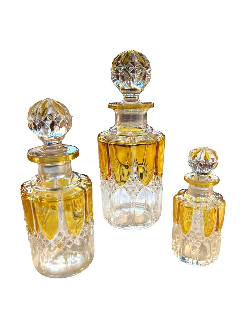 A. collection of seven Val Sat Lambert 1920s perfume bottles.