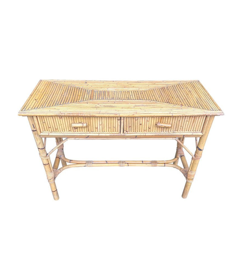 An Italian 1970s Bamboo console dressing table by Vivai Del Sud