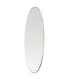 Large Oval Mid Century Mirror 1950s Italian with brass framed