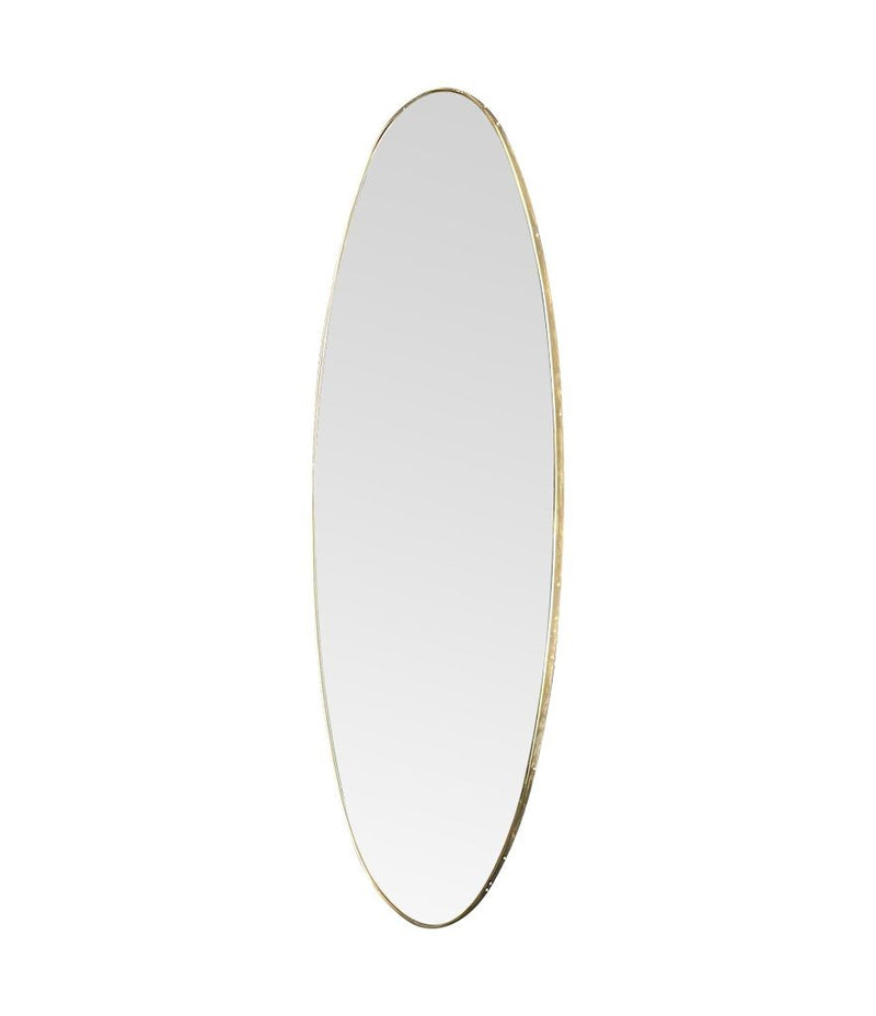 Mid Century Mirror full length Oval Mirror 1950s Italian with brass frame