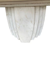 An Italian 1970s oval Carrara marble coffee table in the style of Angelo Mangiarotti