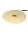 An Italian 1950s Stilnovo brass extendable telescopic wall light with green stitched leather arm