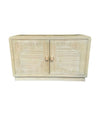 An Italian 1970s pencil reed bamboo, two doors, cabinet by Vivai Del Sud