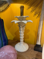 A pair of Italian ceramic 1970s palm tree lamps for lighting company Leola