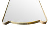 Unique shaped Mid Century Italian shield mirror with solid wood back in the style of Gio Ponti - Mid Century Mirror